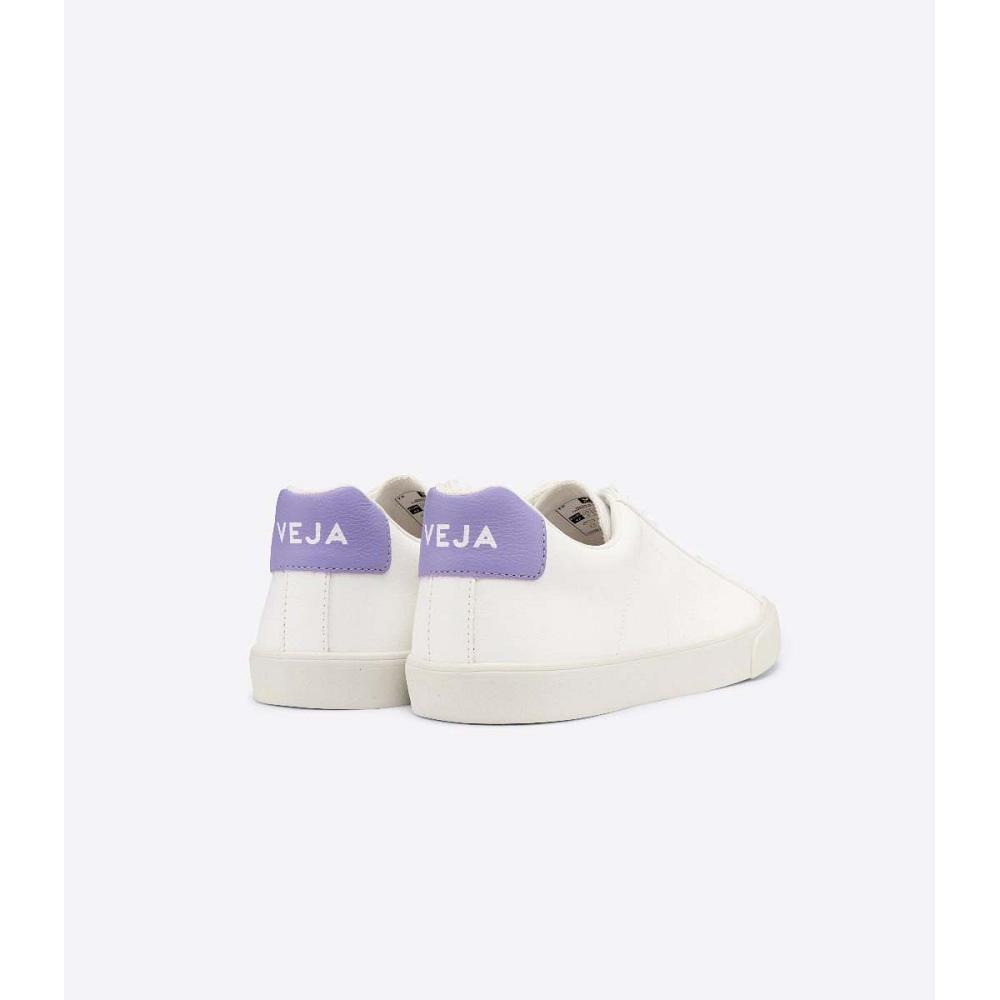 White/Purple Women's Veja ESPLAR CHROMEFREE Sneakers | AU 618LIS